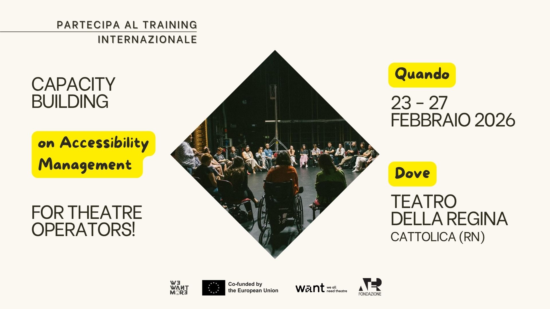 Capacity building on accessibility management for theatre operators