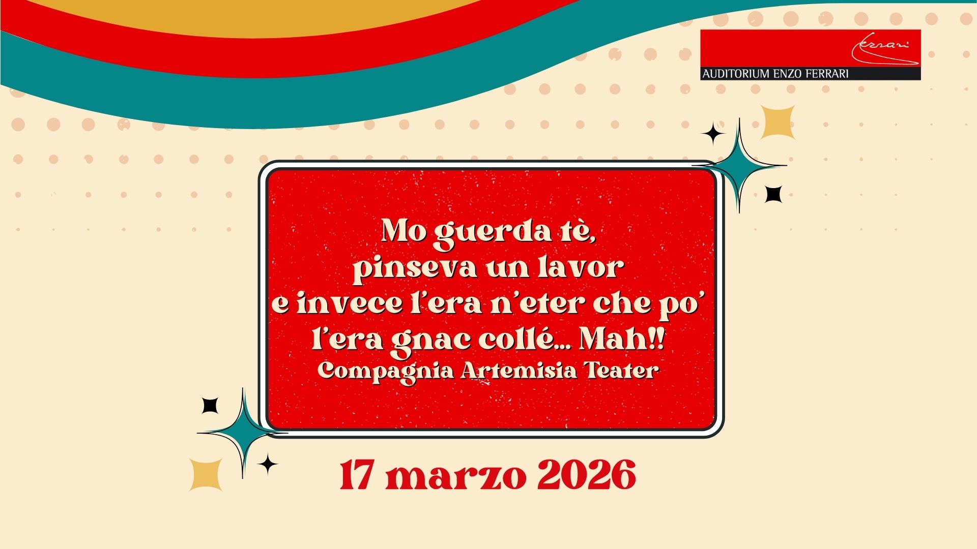 Mo guerda tè, pinseva un lavor e invece l'era n'eter che po' l'era gnac collé...Mah!!